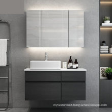 Luxury Style Selections Modern Wall Mounted Wooden Black Bathroom Cabinet